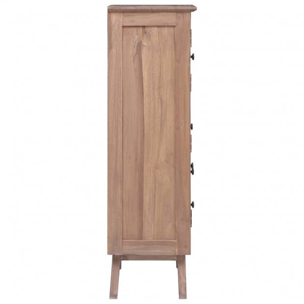 Highboard 60x30x100 Cm Solid Teak Wood Image 3