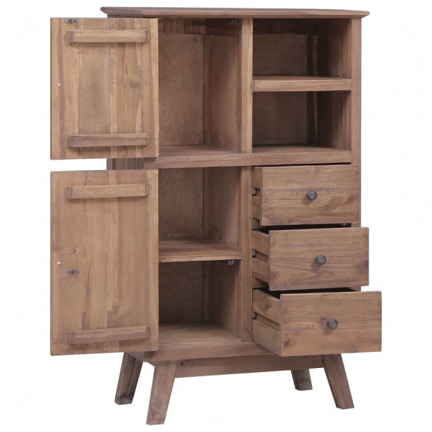 Highboard 60x30x100 Cm Solid Teak Wood Image 5