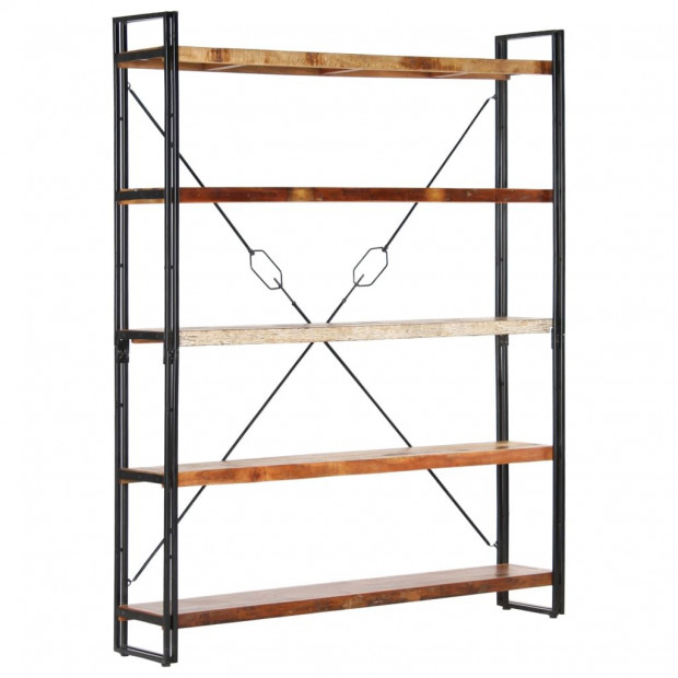 5-tier Bookcase 140x30x180 Cm Solid Reclaimed Wood Image 8
