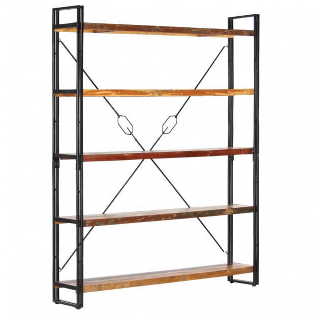 5-tier Bookcase 140x30x180 Cm Solid Reclaimed Wood Image 9