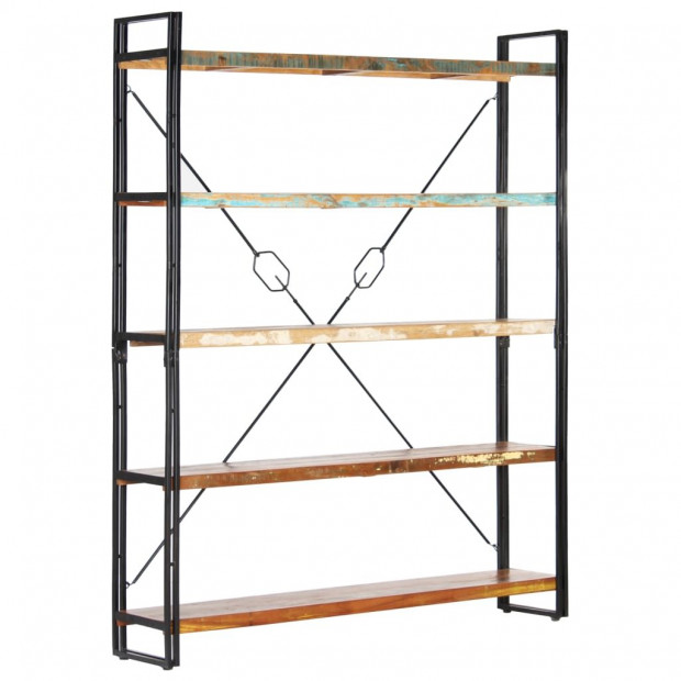 5-tier Bookcase 140x30x180 Cm Solid Reclaimed Wood Image 10