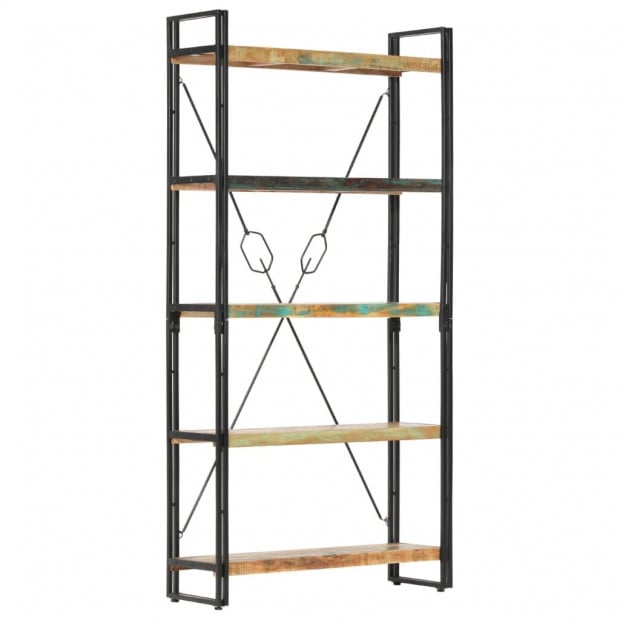 5-tier Bookcase 90x30x180 Cm Solid Reclaimed Wood Image 7