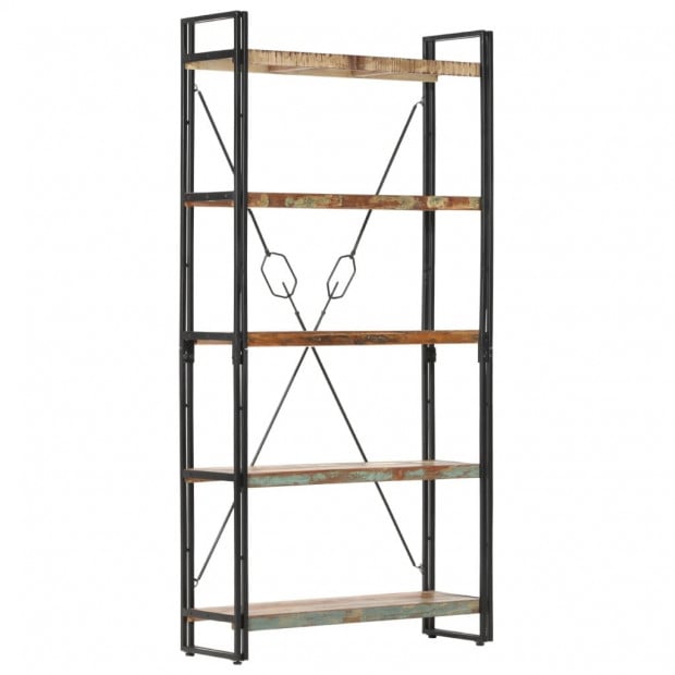 5-tier Bookcase 90x30x180 Cm Solid Reclaimed Wood Image 8