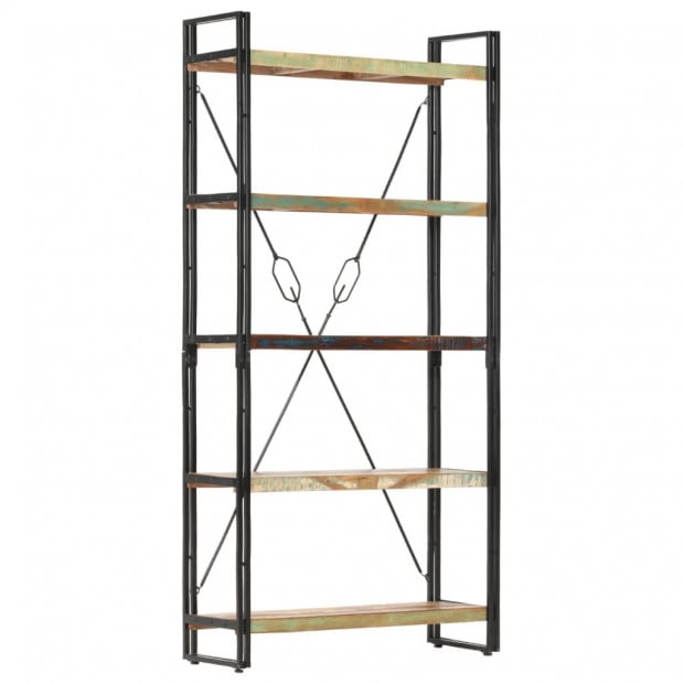 5-tier Bookcase 90x30x180 Cm Solid Reclaimed Wood Image 9