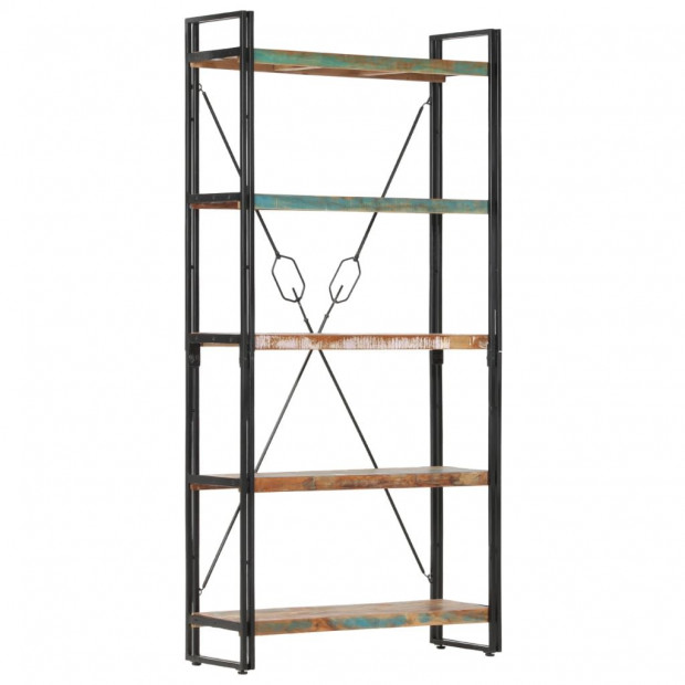 5-tier Bookcase 90x30x180 Cm Solid Reclaimed Wood Image 10