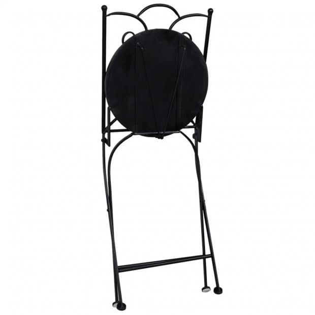 3 Piece Mosaic Bistro Set Ceramic Tile Terracotta And White Image 7