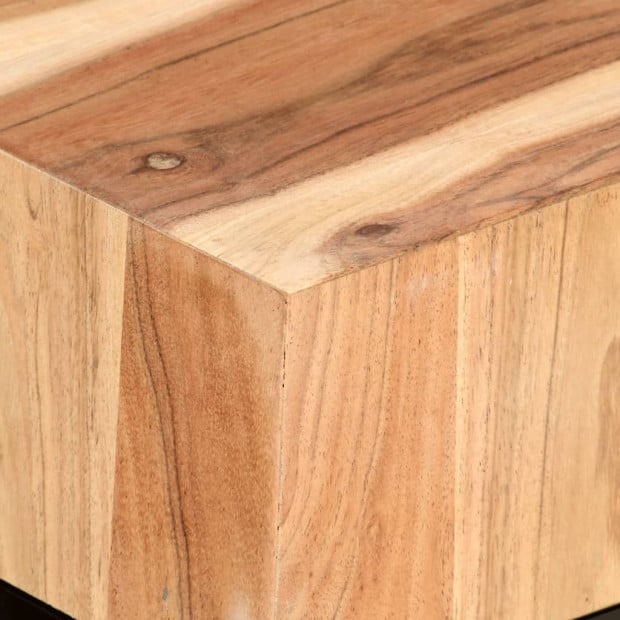 Side Tables 2 Pcs Solid Acacia Wood Image 2