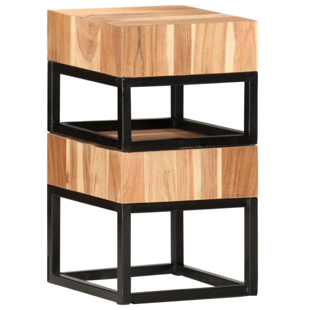 Side Tables 2 Pcs Solid Acacia Wood Image 5