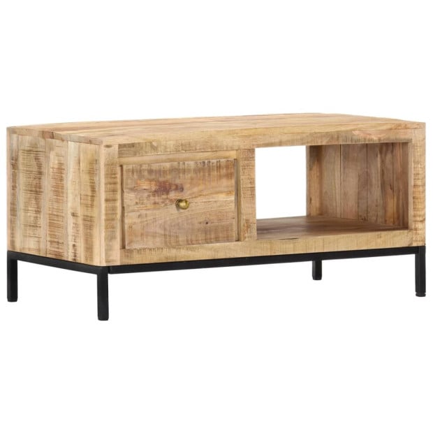 Coffee Table 88x50x42 Cm Solid Mango Wood Image 8