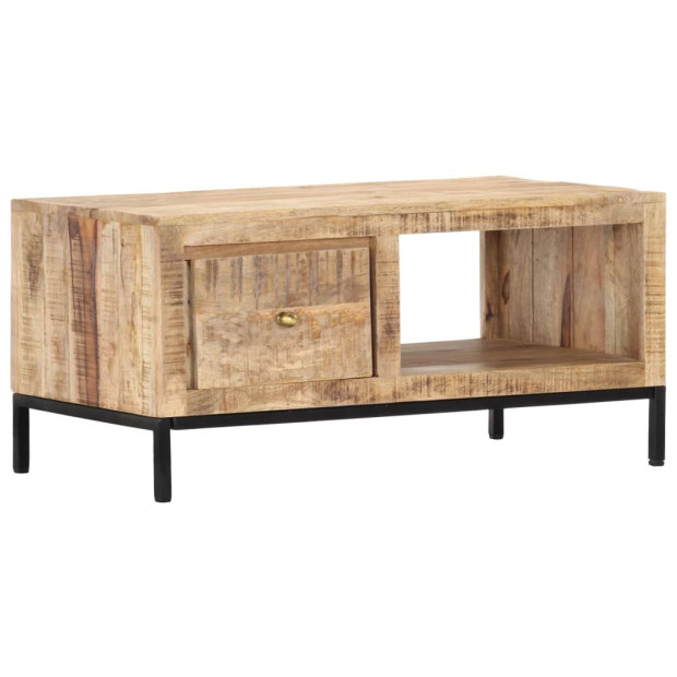 Coffee Table 88x50x42 Cm Solid Mango Wood Image 9