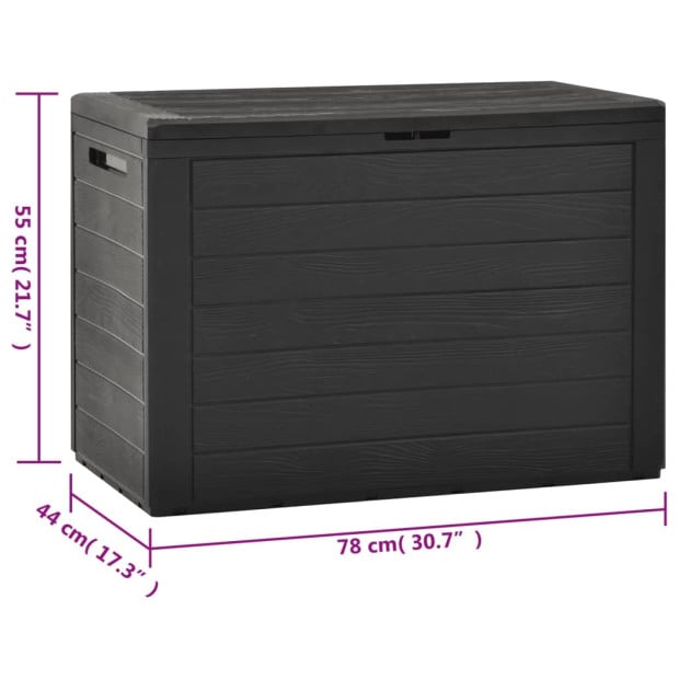 Garden Storage Box Anthracite 78x44x55 Cm Image 7