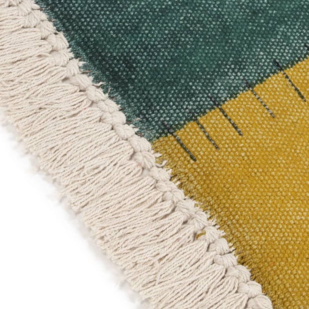 Handwoven Kilim Rug Cotton 120x180 Cm Printed Multicolour Image 4