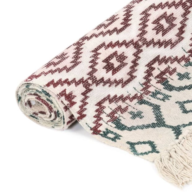 Handwoven Kilim Rug Cotton 120x180 Cm Multicolour Image 2