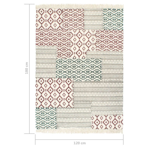 Handwoven Kilim Rug Cotton 120x180 Cm Multicolour Image 6