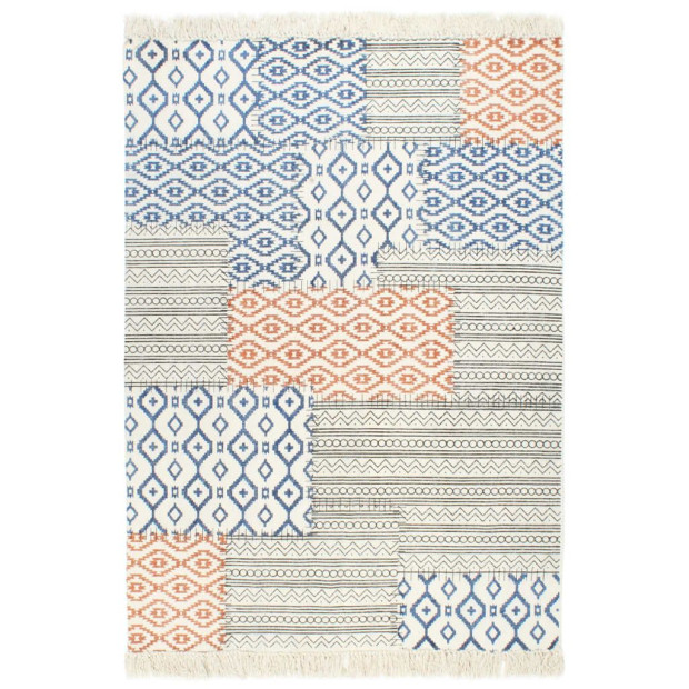 Handwoven Kilim Rug Cotton 120x180 Cm Multicolour