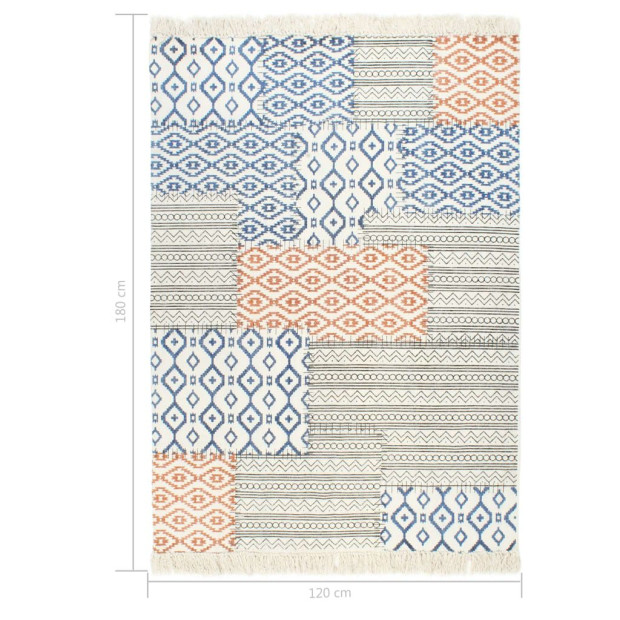 Handwoven Kilim Rug Cotton 120x180 Cm Multicolour Image 6