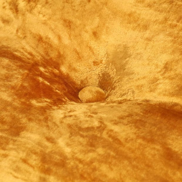 Round Pouffe Velvet 40x20 Cm Mustard Image 2
