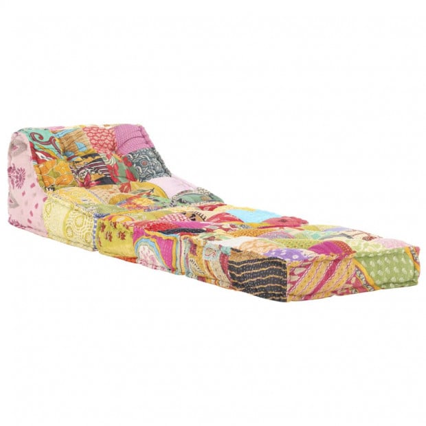 Modular Pouffe Patchwork Fabric Image 4