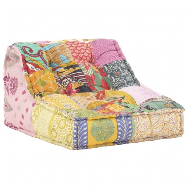 Modular Pouffe Patchwork Fabric Image 5