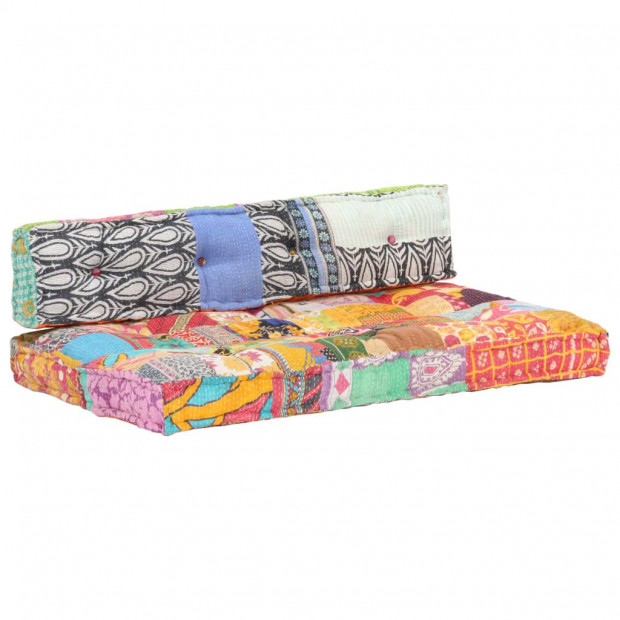 Sofa Cushion Multicolour Fabric Patchwork Image 11