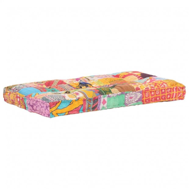Sofa Cushion Multicolour Fabric Patchwork Image 3