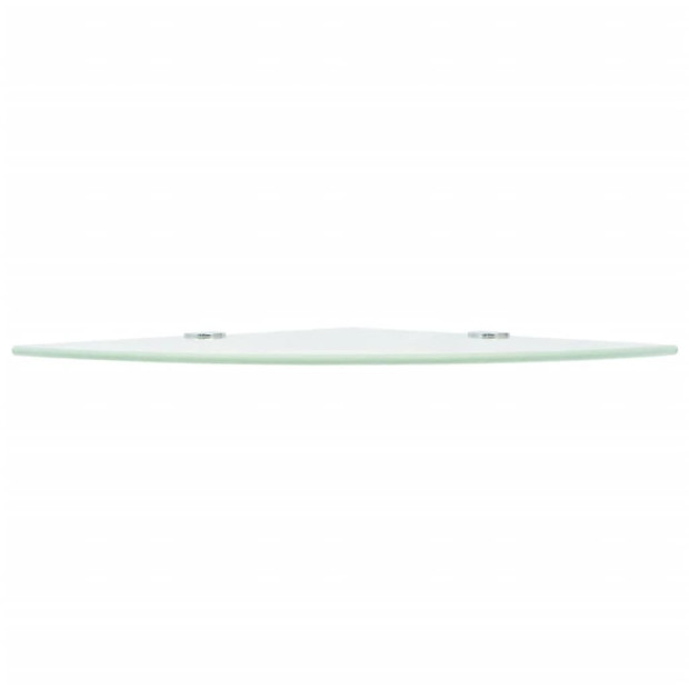 Corner Shelves 2 Pcs With Chrome Supports Glass White 35x35 Cm Image 4
