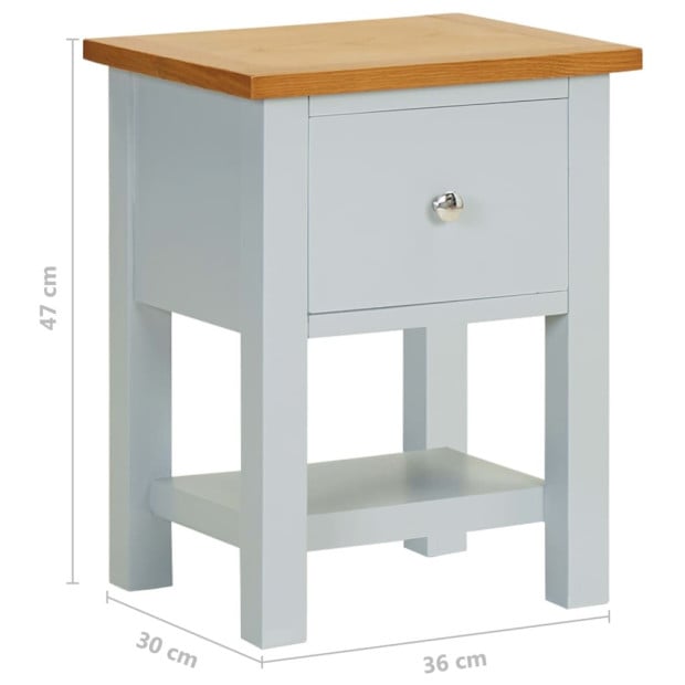 Nightstand 36x30x47 Cm Oak Wood Image 8