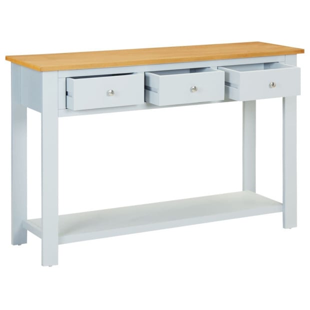 Console Table 118x35x77 Cm Oak Wood Image 6