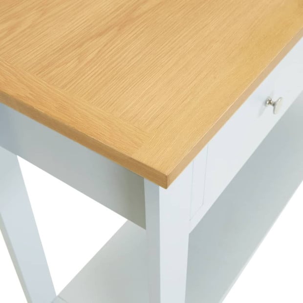 Console Table 118x35x77 Cm Oak Wood Image 7