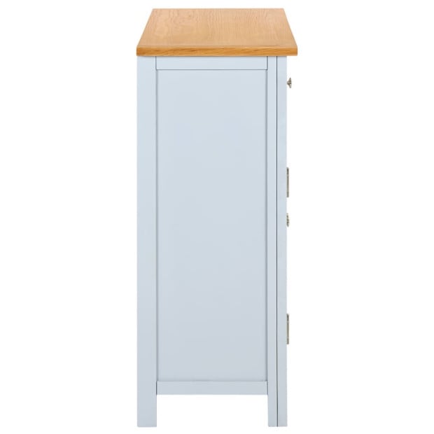 Sideboard 90x33.5x83cm Solid Oak Wood Image 4