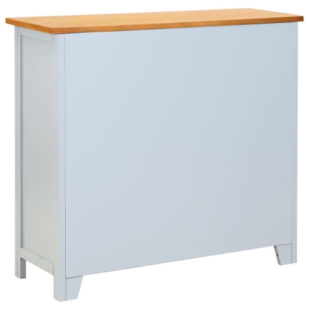 Sideboard 90x33.5x83cm Solid Oak Wood Image 5