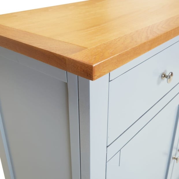 Sideboard 90x33.5x83cm Solid Oak Wood Image 7
