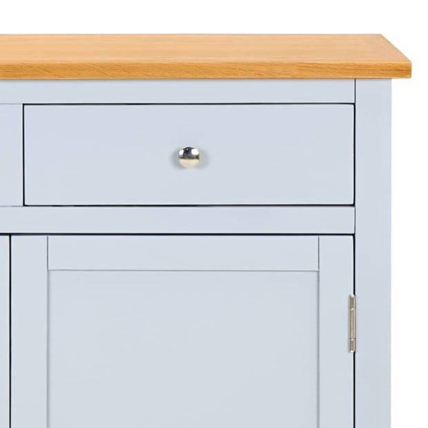 Sideboard 90x33.5x83cm Solid Oak Wood Image 8