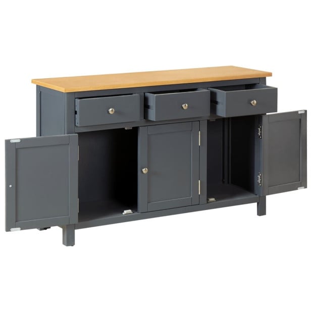 Sideboard 110x33.5x70 Cm Solid Wood Image 6