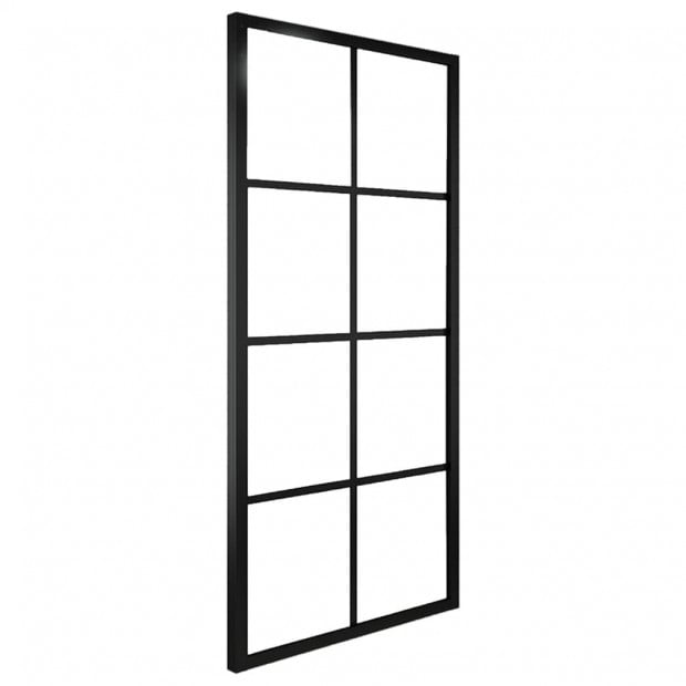 Sliding Door Aluminium And Esg Glass 76x205 Cm Black Image 2