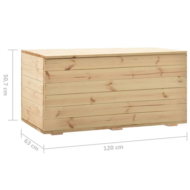 Storage Box 120x63x50.7 Cm Solid Pine Wood Image 8