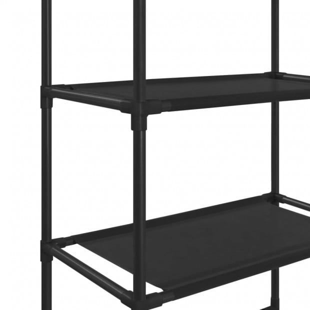 3-tier Storage Rack Over Toilet Black 53x28x169 Cm Image 7