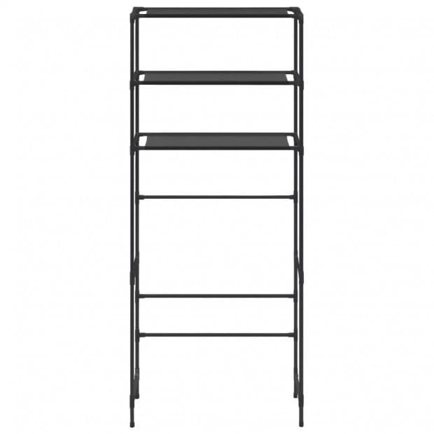 3-tier Storage Rack Over Laundry Machine Black 69x28x169 Cm Image 3