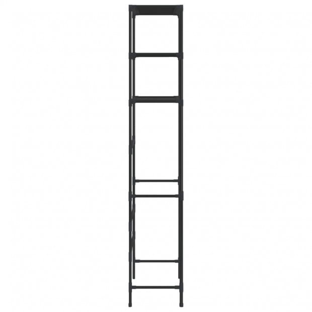 3-tier Storage Rack Over Laundry Machine Black 69x28x169 Cm Image 4