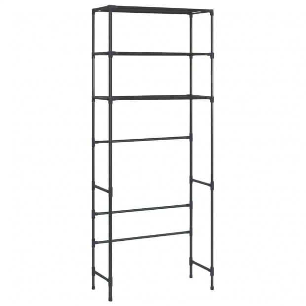 3-tier Storage Rack Over Laundry Machine Black 69x28x169 Cm Image 5
