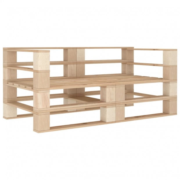 Garden Pallet Sofa 2-seater Wood
