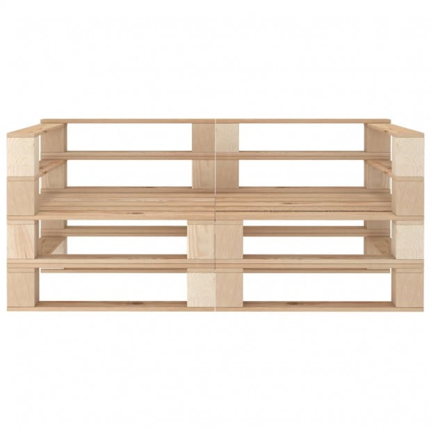 Garden Pallet Sofa 2-seater Wood Image 2