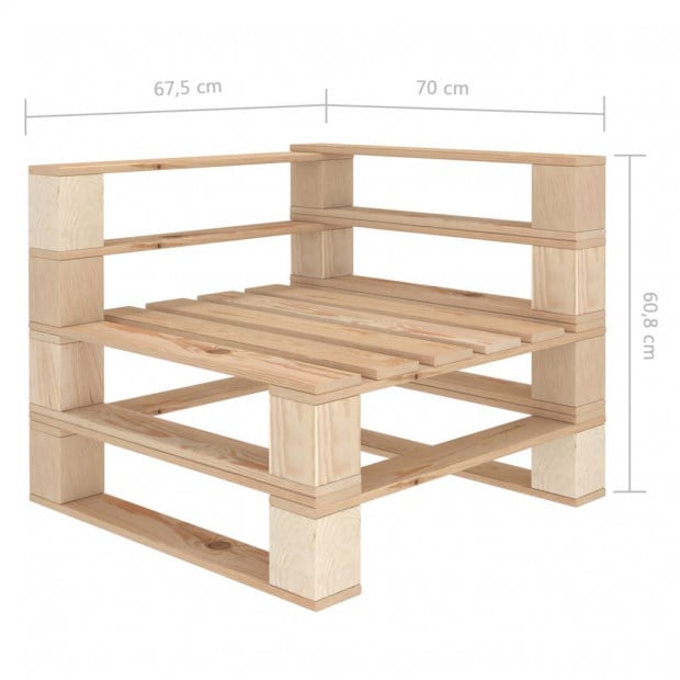 Garden Pallet Sofa 2-seater Wood Image 7