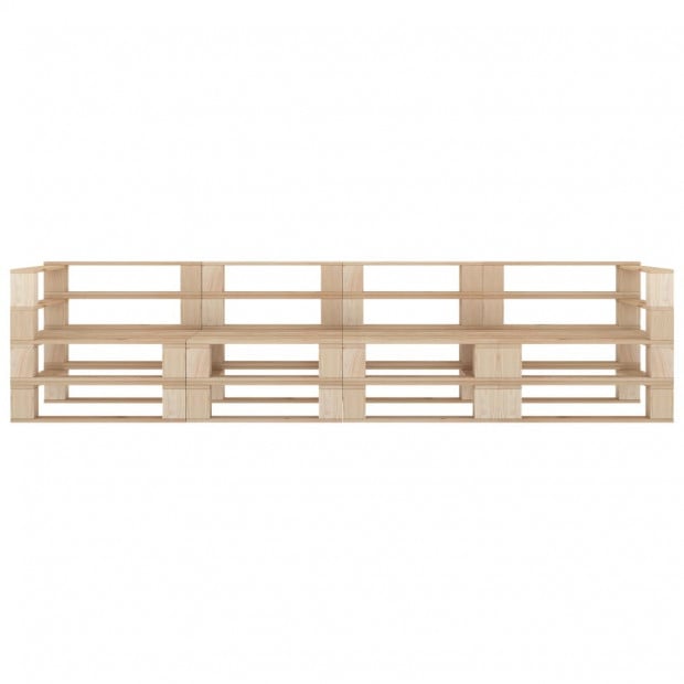 Garden Pallet Sofa 4-seater Wood Image 2