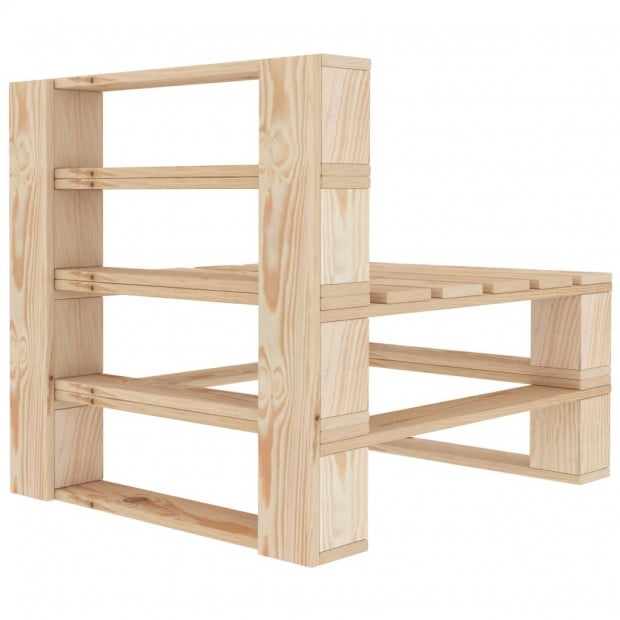 Garden Pallet Sofa 4-seater Wood Image 7
