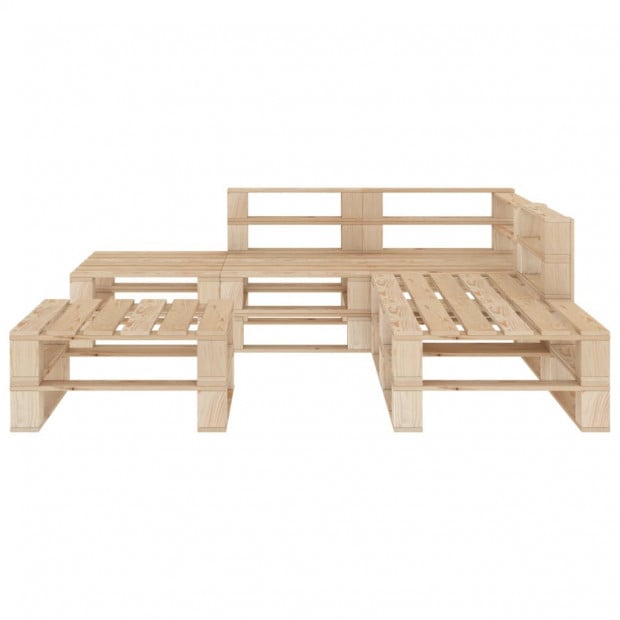 Pallets Wood 6 Piece Garden Lounge Set Image 2
