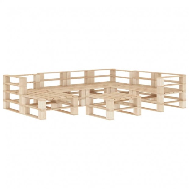 Pallets Wood 8 Piece Garden Lounge Set