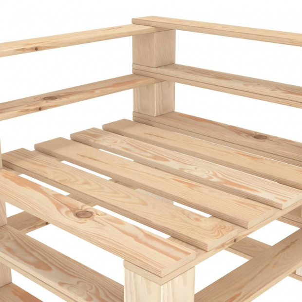 Pallets Wood 8 Piece Garden Lounge Set Image 11