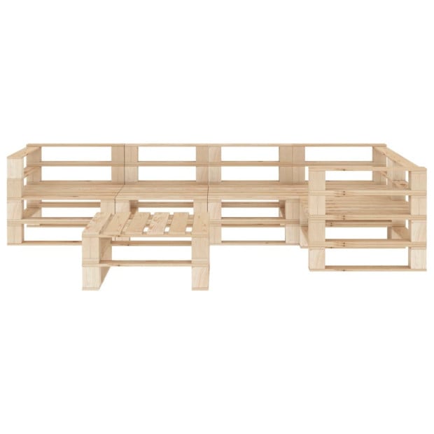 6 Piece Lounge Set Pallets Wood Image 2