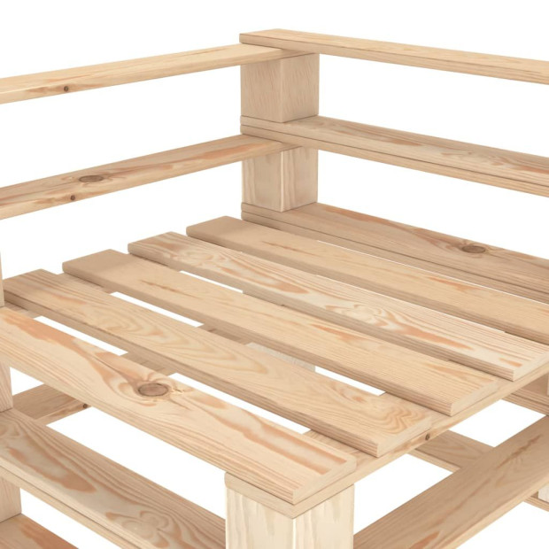 7 Piece Lounge Set Pallets Wood Image 6